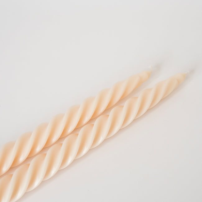 Bougies effilées torsadées