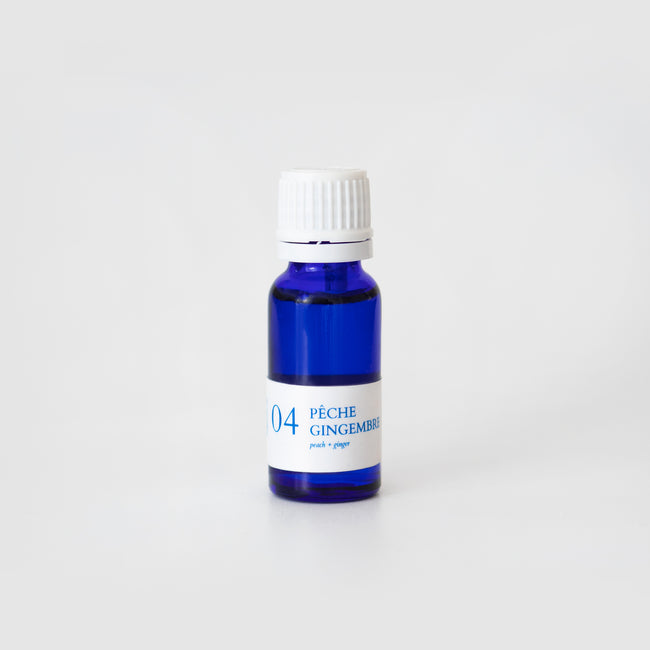 huile parfumée fragrance pêche gingembre
