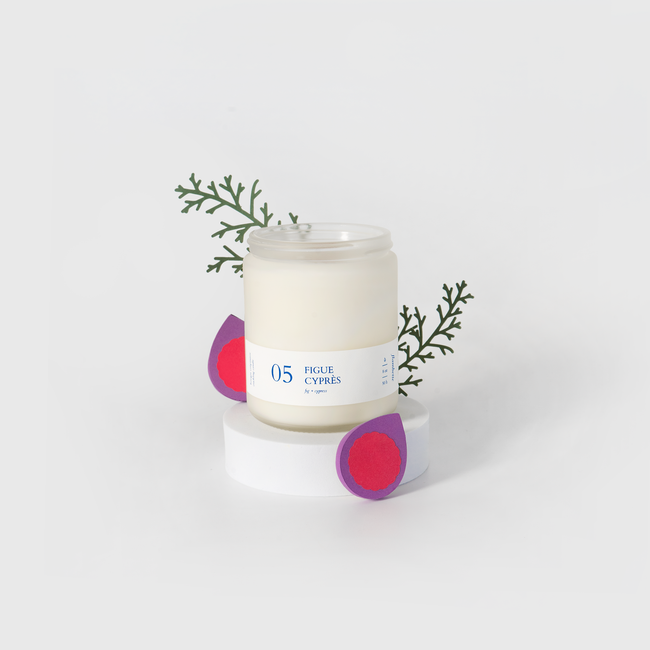 Bougie parfumée de soya figue cyprès