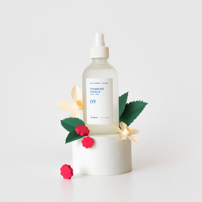 bruine d'ambiance parfum de maison framboise vanille