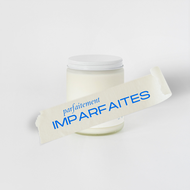 bougies de soya imparfaites