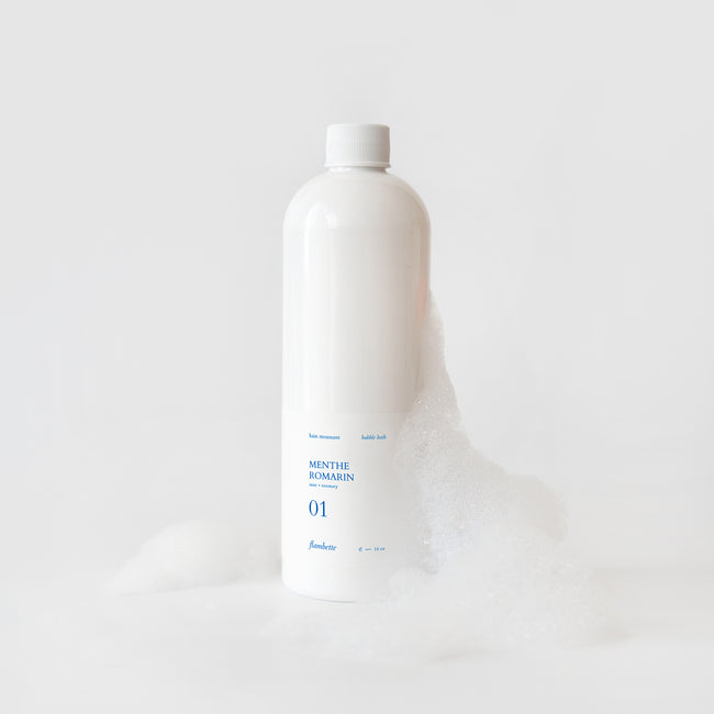bouteille bain moussant menthe romarin