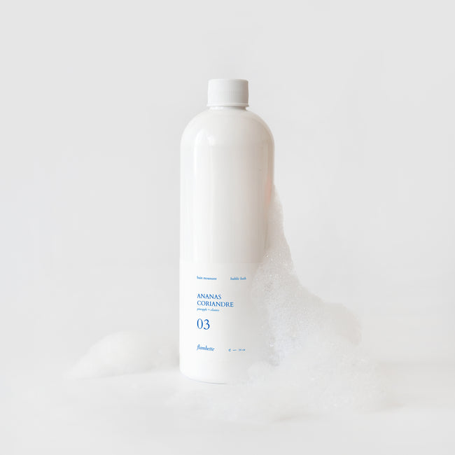 bouteille bain moussant ananas coriandre