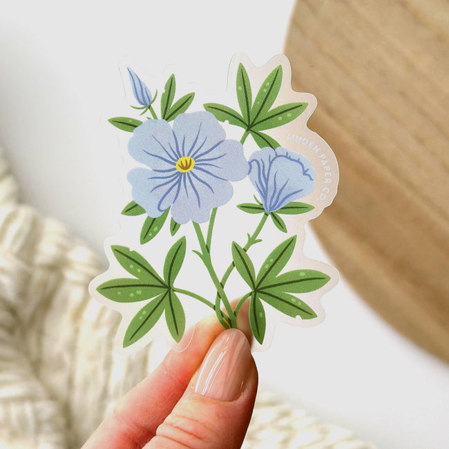 Sticker - blue flower