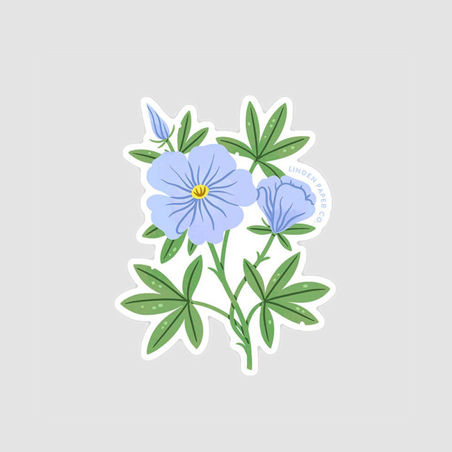 Sticker - blue flower