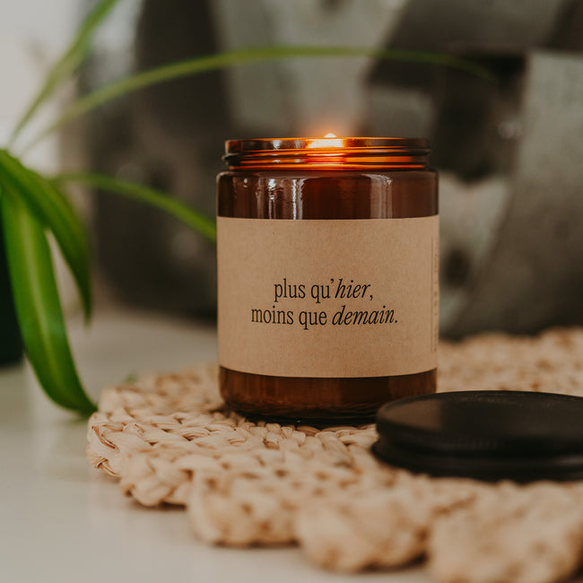 Bougie personnalisée - ambrée