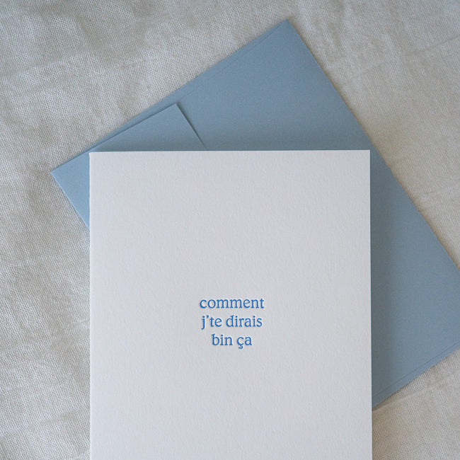 Carte de souhaits – Comment j'te dirais...