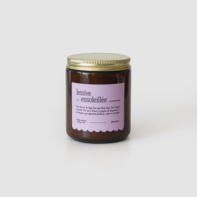 Bougie lessive ensoleillée