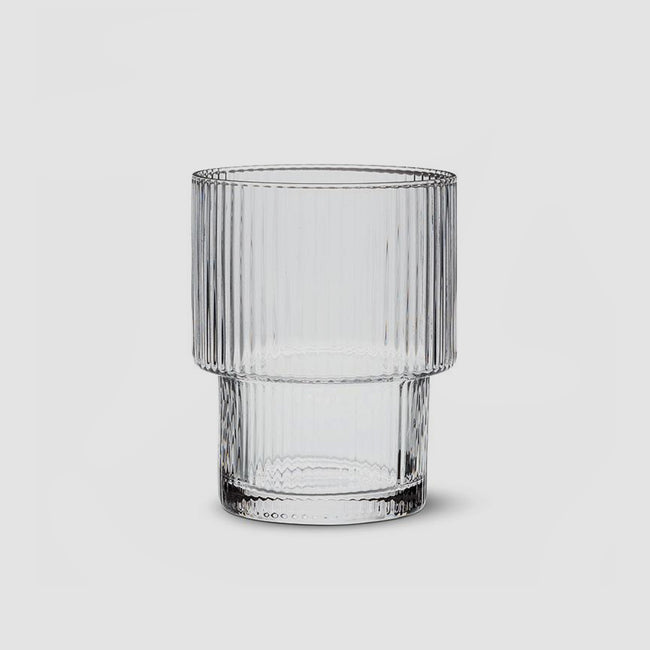 Porte-lampion en verre nervuré