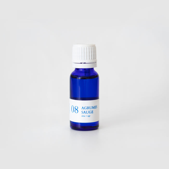 huile parfumée fragrance agrumes sauge